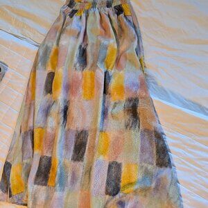 Gorgeous watercolor midi skirt
